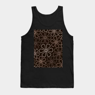 Abstract Flowers Browns and Creams Tank Top